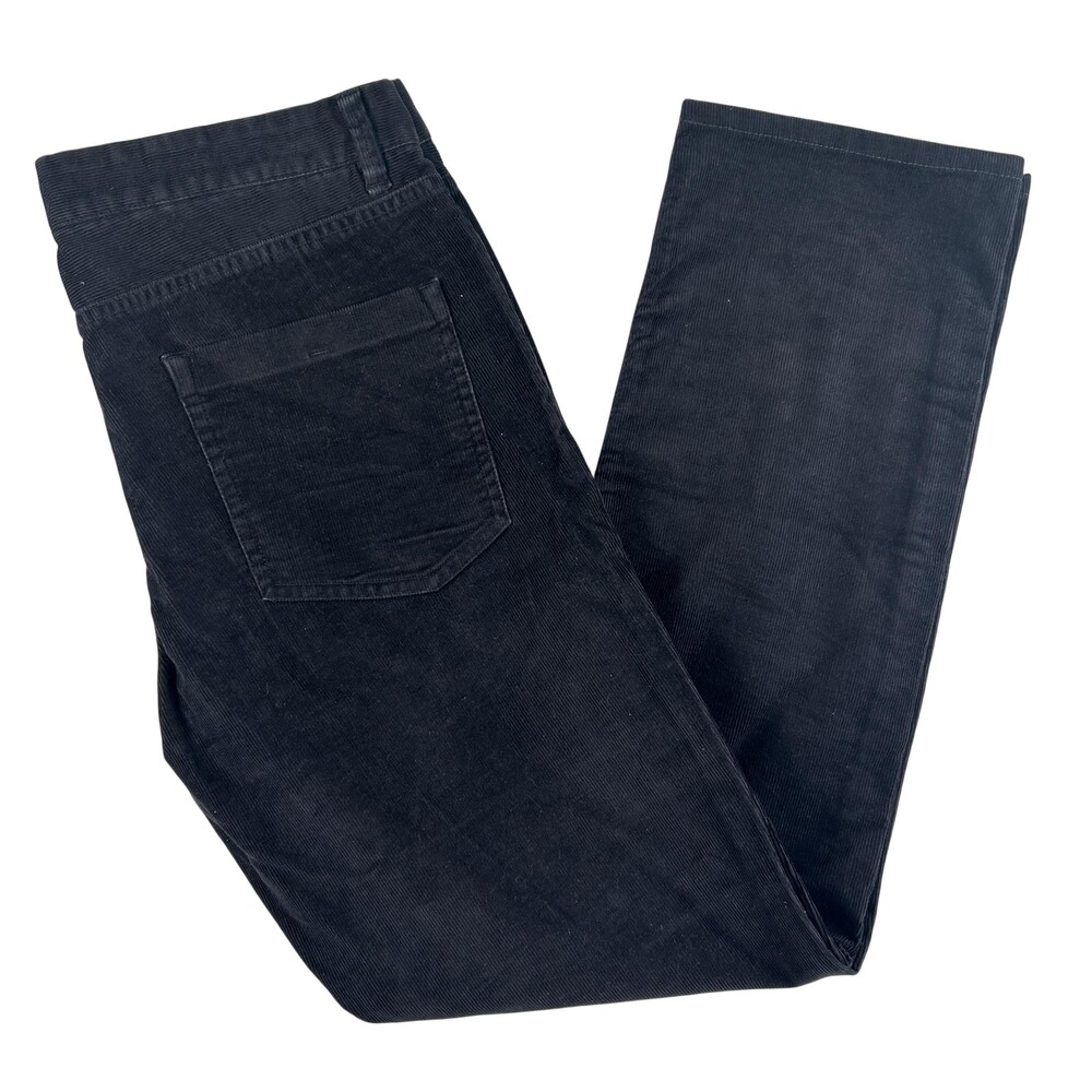 Theory Pants Mens 33x29 Black Haydin Represent Slim Straight Stretch Corduroy